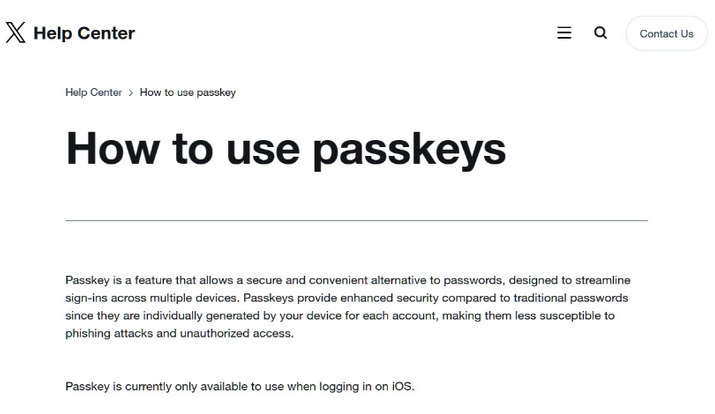 分宜苹果维修店铺分享iOS用户如何通过通行密钥(Passkey)登录 
